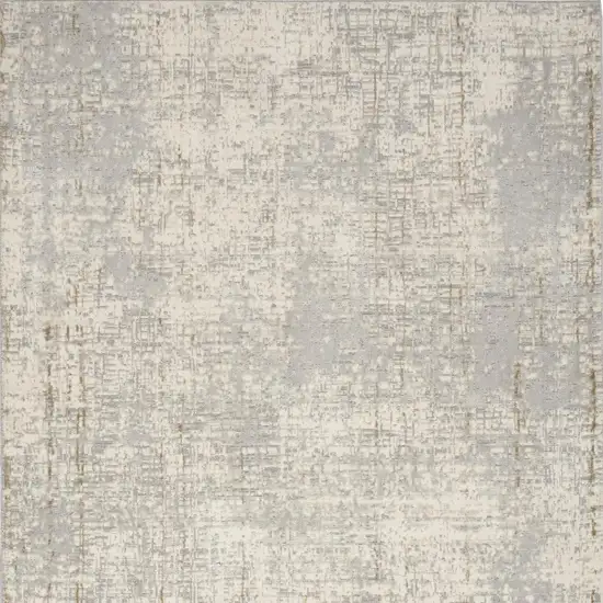 Gray Abstract Power Loom Area Rug Photo 3