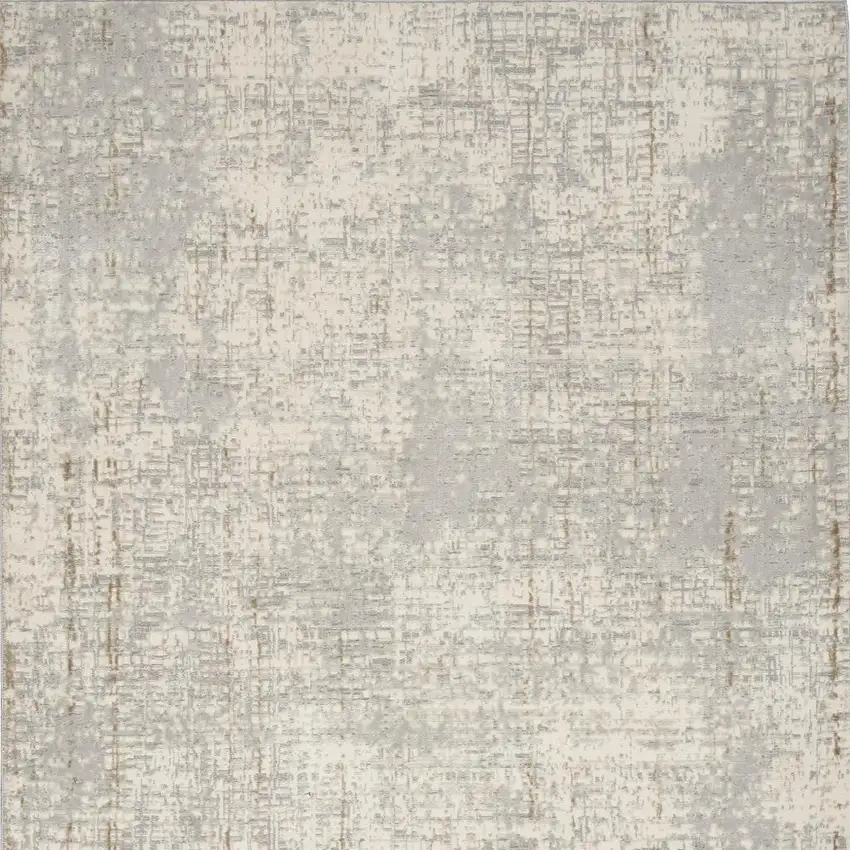 Gray Abstract Power Loom Area Rug Photo 3