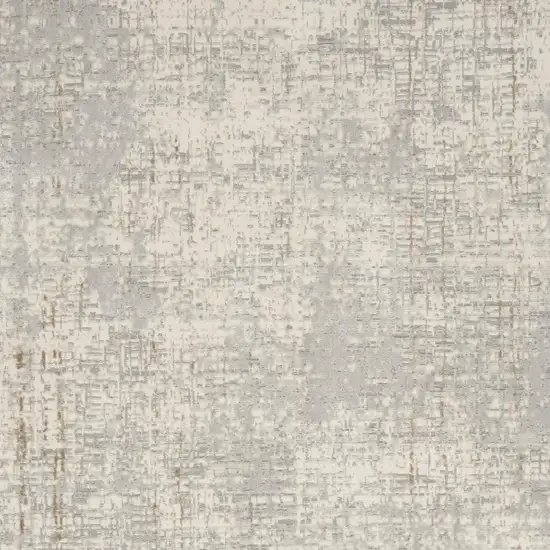 Gray Abstract Power Loom Area Rug Photo 2