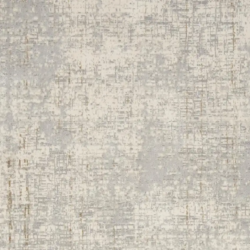 Gray Abstract Power Loom Area Rug Photo 2