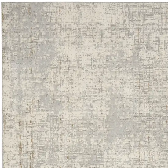Gray Abstract Power Loom Area Rug Photo 7