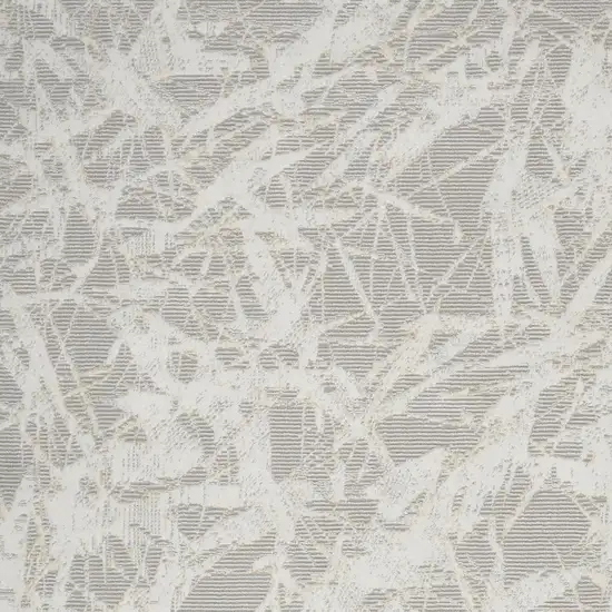 Gray Abstract Power Loom Area Rug Photo 3