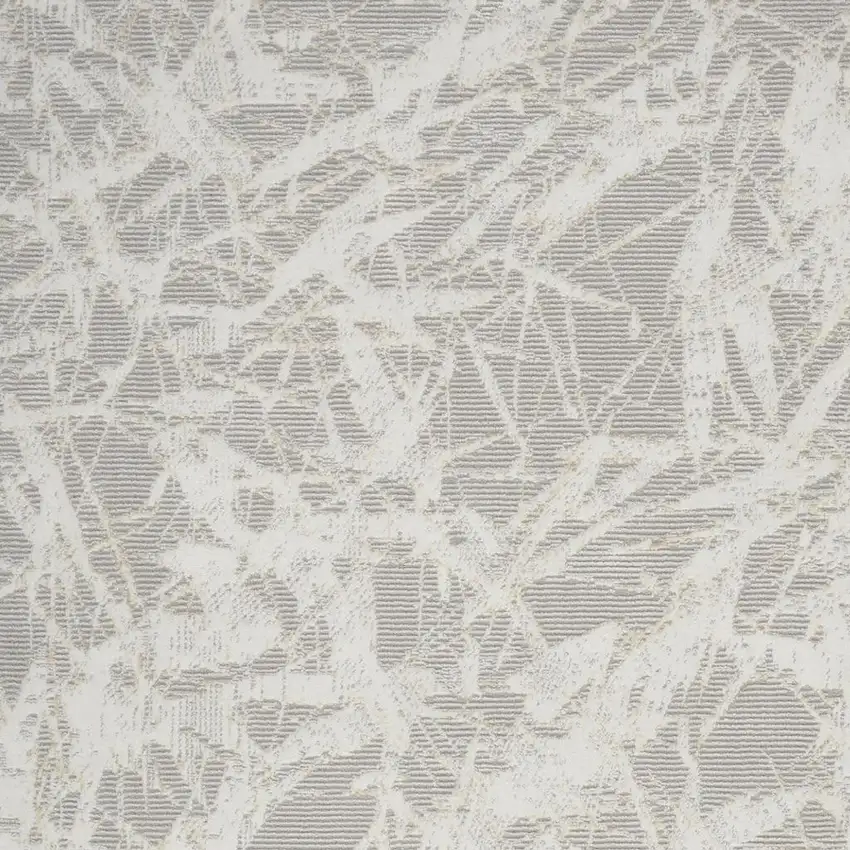 Gray Abstract Power Loom Area Rug Photo 3