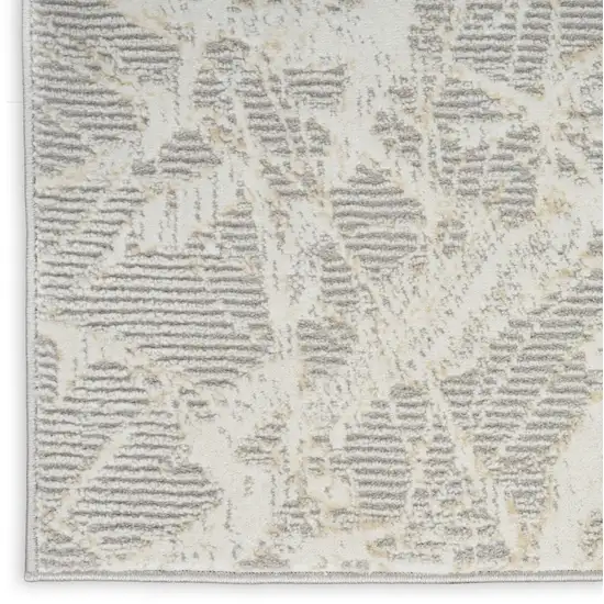 Gray Abstract Power Loom Area Rug Photo 6