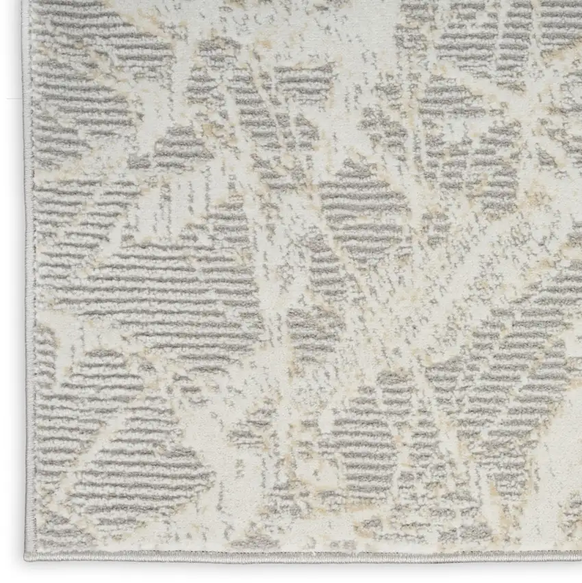Gray Abstract Power Loom Area Rug Photo 6