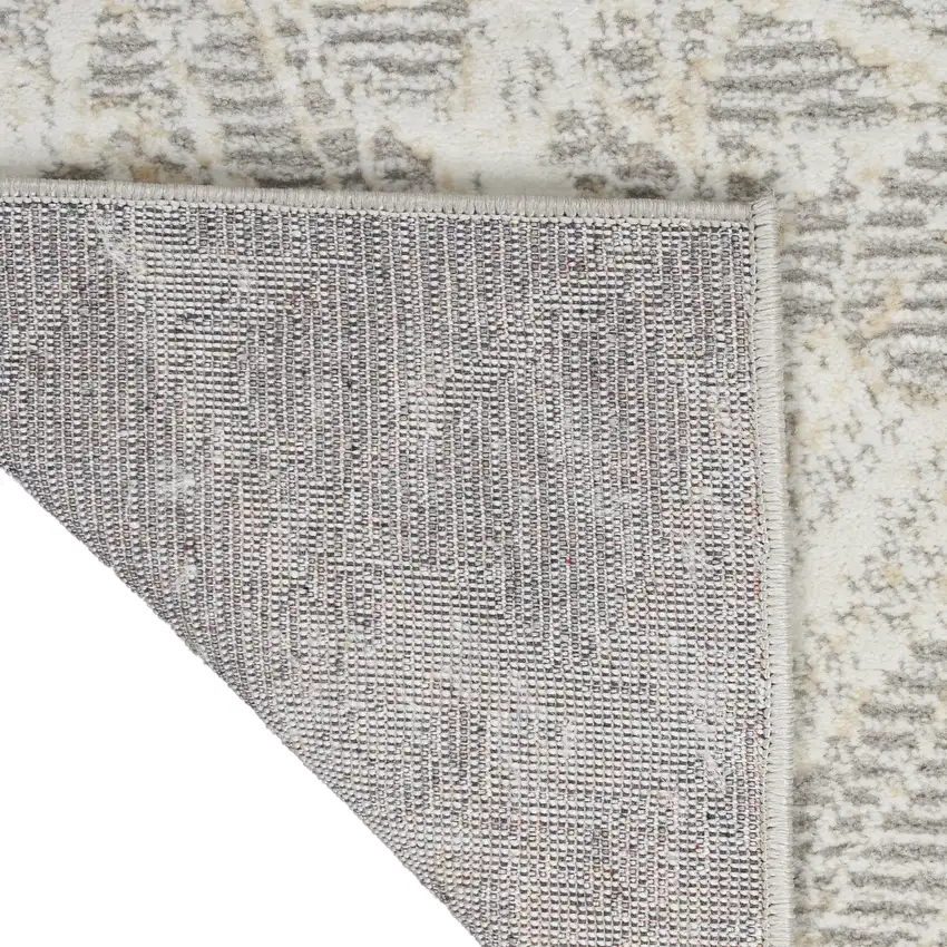 Gray Abstract Power Loom Area Rug Photo 8