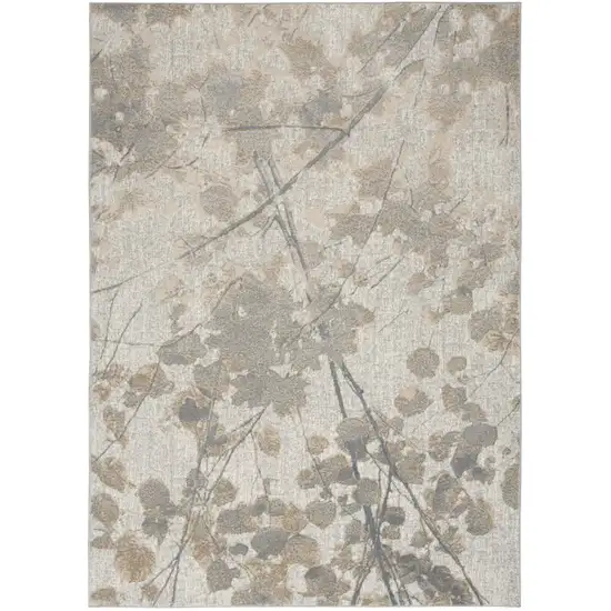 Gray Abstract Power Loom Area Rug Photo 6