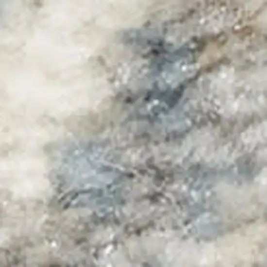 Gray Abstract Power Loom Area Rug Photo 2