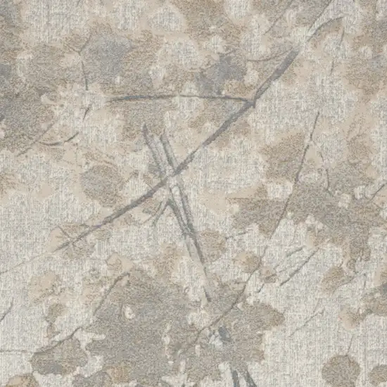 Gray Abstract Power Loom Area Rug Photo 7