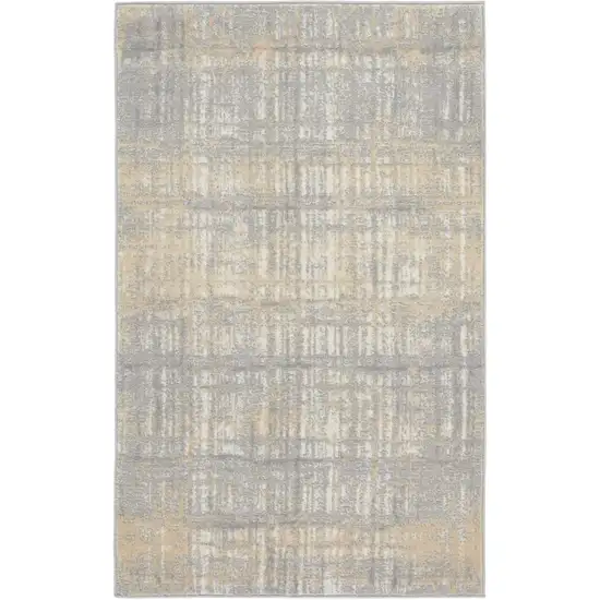 Gray Abstract Power Loom Area Rug Photo 7