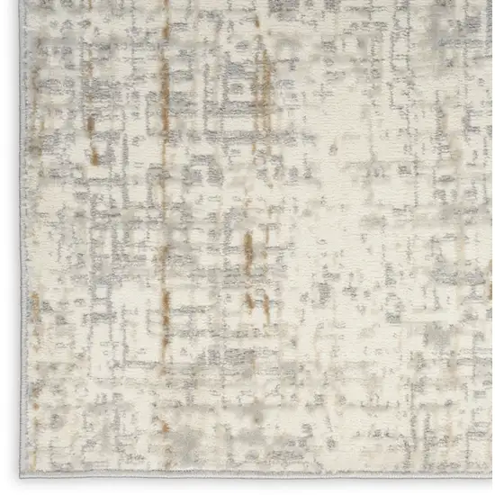 Gray Abstract Power Loom Area Rug Photo 9