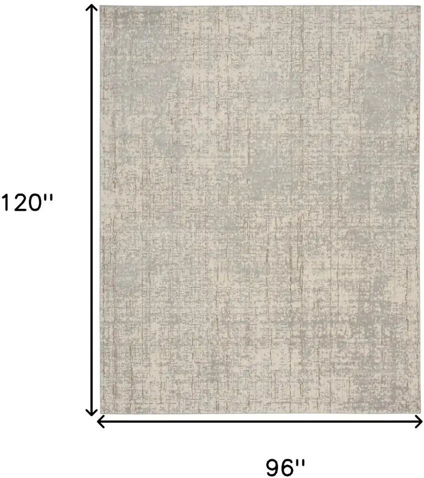 Gray Abstract Power Loom Area Rug Photo 3