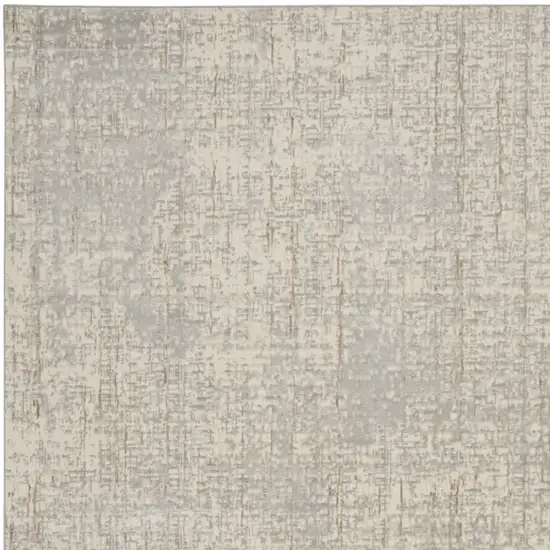 Gray Abstract Power Loom Area Rug Photo 8