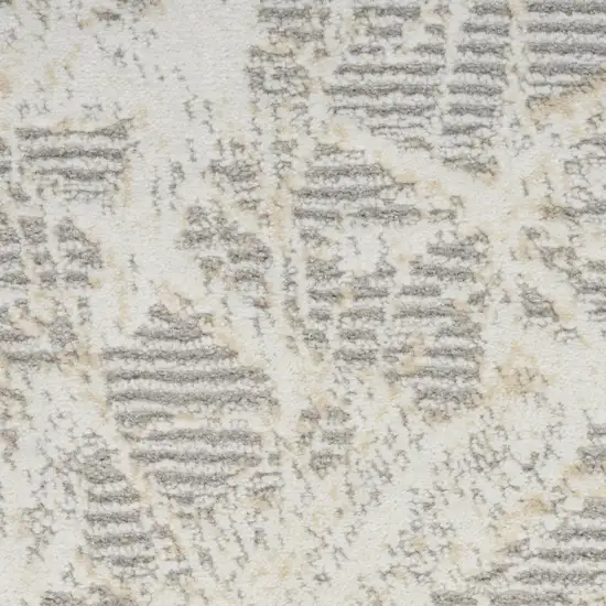 Gray Abstract Power Loom Area Rug Photo 2