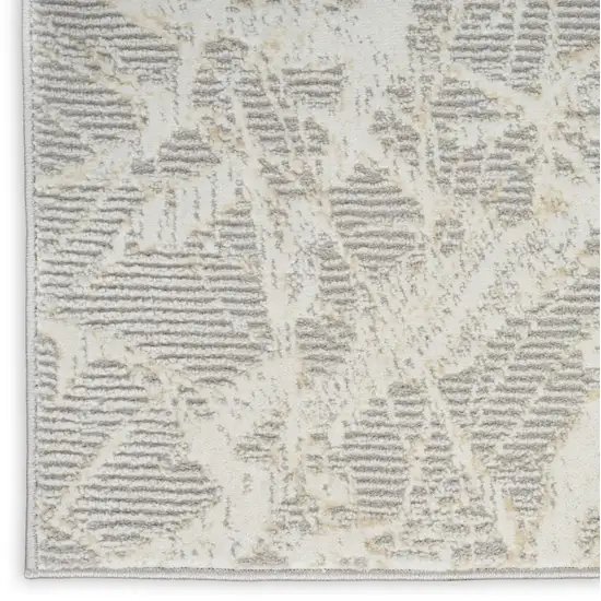 Gray Abstract Power Loom Area Rug Photo 7