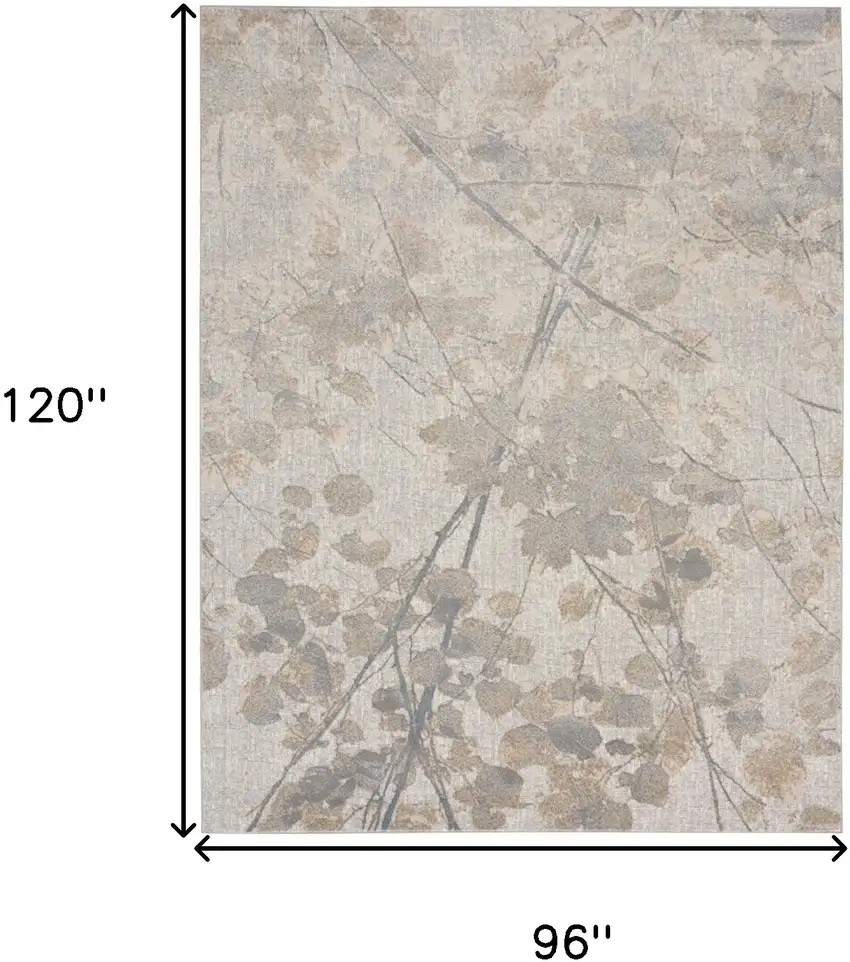 Gray Abstract Power Loom Area Rug Photo 3