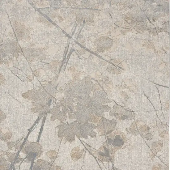 Gray Abstract Power Loom Area Rug Photo 9