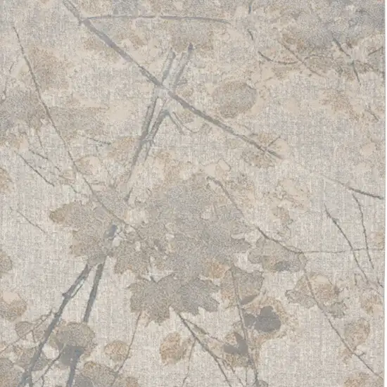 Gray Abstract Power Loom Area Rug Photo 8