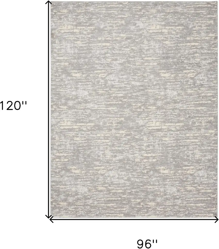 Gray Abstract Power Loom Area Rug Photo 3