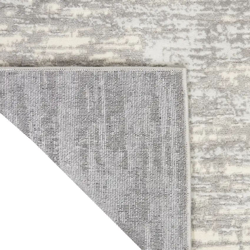 Gray Abstract Power Loom Area Rug Photo 9