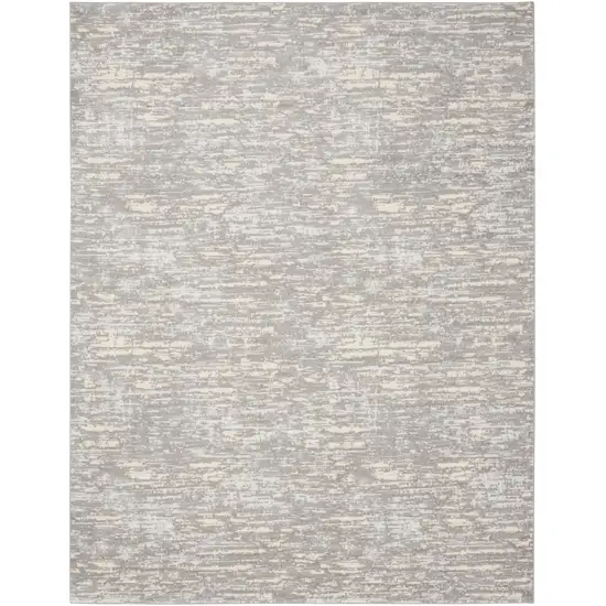 Gray Abstract Power Loom Area Rug Photo 9