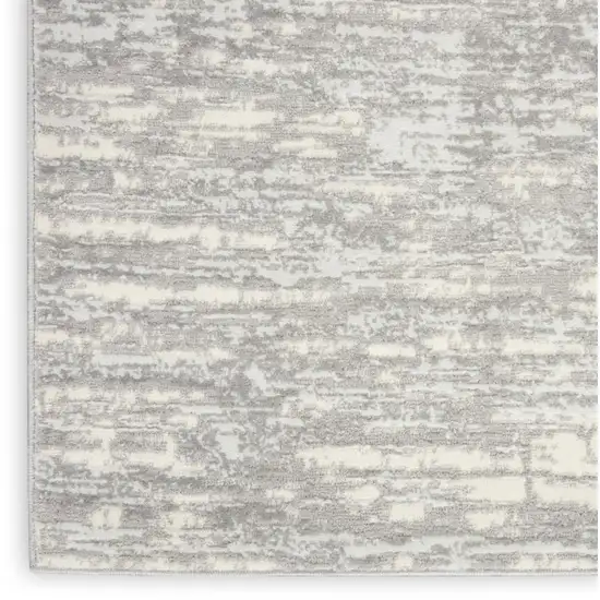 Gray Abstract Power Loom Area Rug Photo 7