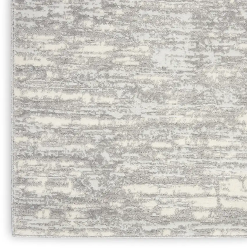 Gray Abstract Power Loom Area Rug Photo 7