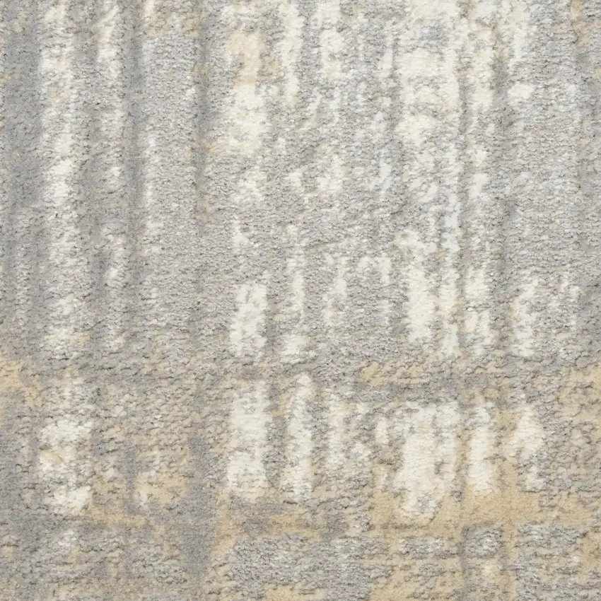 Gray Abstract Power Loom Area Rug Photo 4