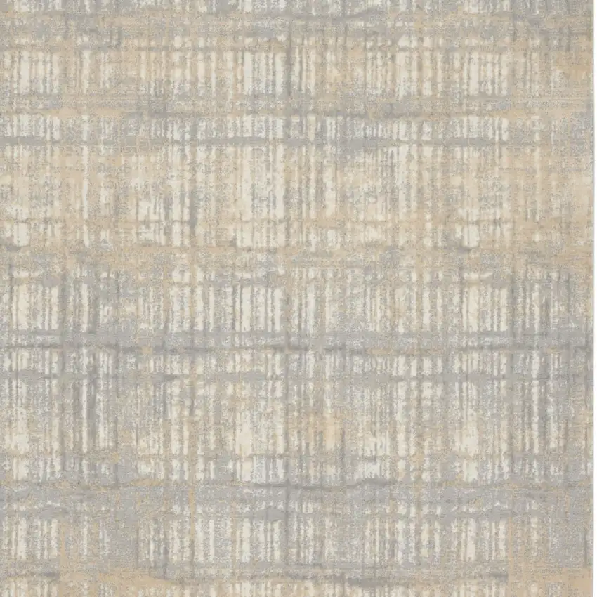 Gray Abstract Power Loom Area Rug Photo 8