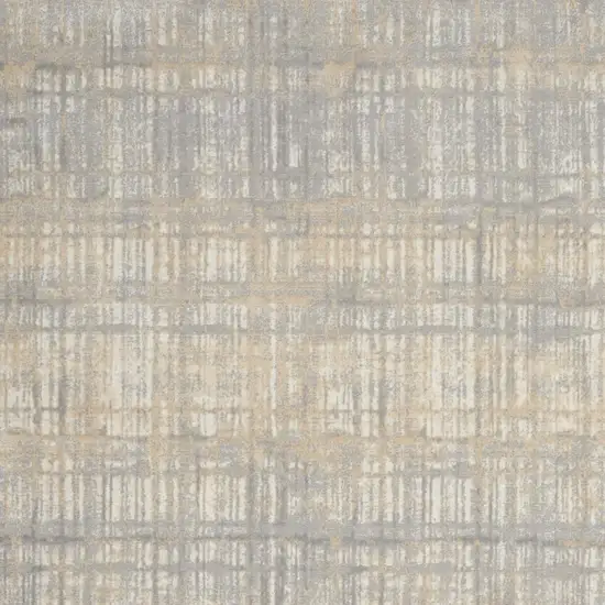 Gray Abstract Power Loom Area Rug Photo 9