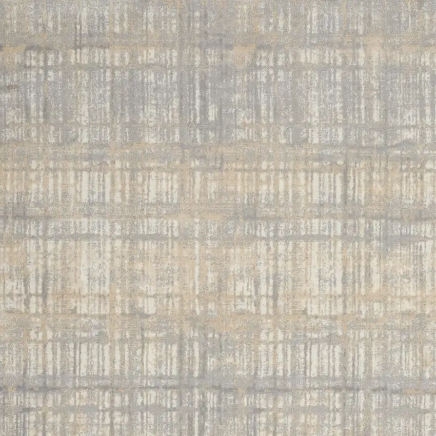 Gray Abstract Power Loom Area Rug Photo 9