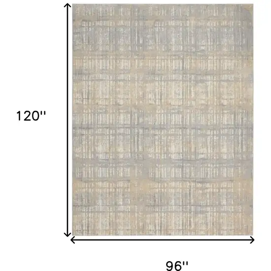 Gray Abstract Power Loom Area Rug Photo 3