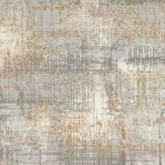 Gray Abstract Power Loom Area Rug Photo 3