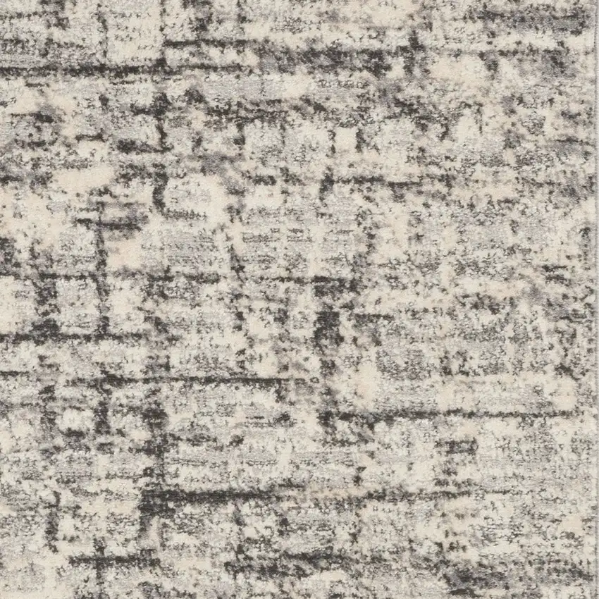 Gray Abstract Power Loom Area Rug Photo 7