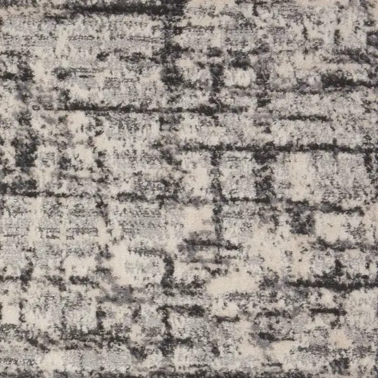 Gray Abstract Power Loom Area Rug Photo 9