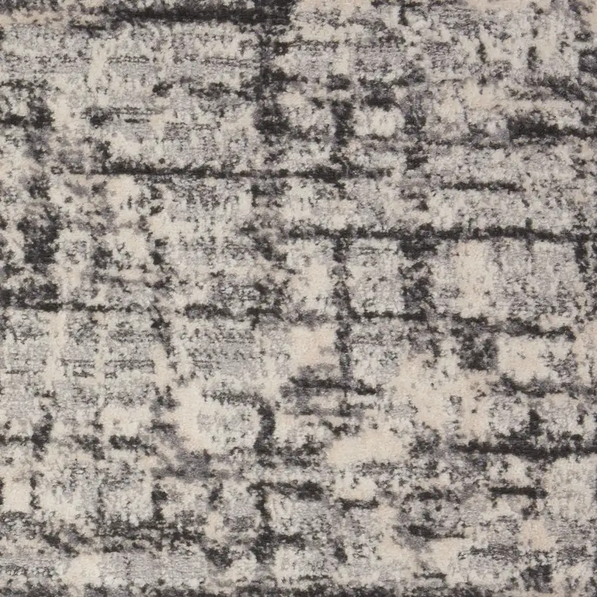 Gray Abstract Power Loom Area Rug Photo 9