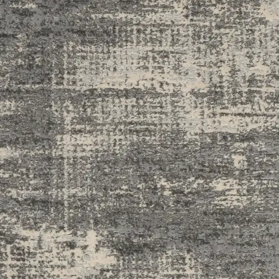 Gray Abstract Power Loom Area Rug Photo 7