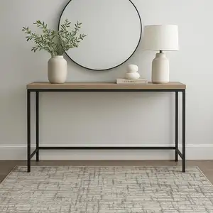 Photo of Gray Abstract Power Loom Area Rug