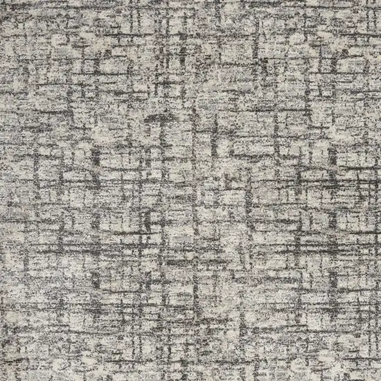 Gray Abstract Power Loom Area Rug Photo 8