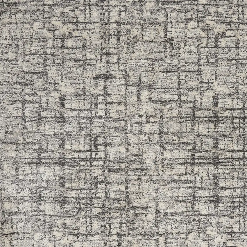 Gray Abstract Power Loom Area Rug Photo 8