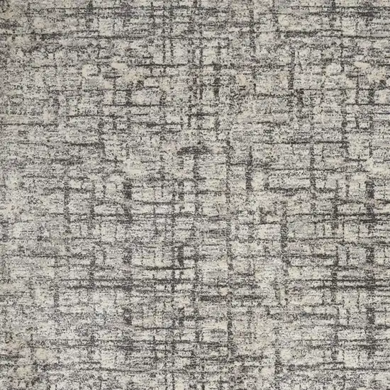Gray Abstract Power Loom Area Rug Photo 3