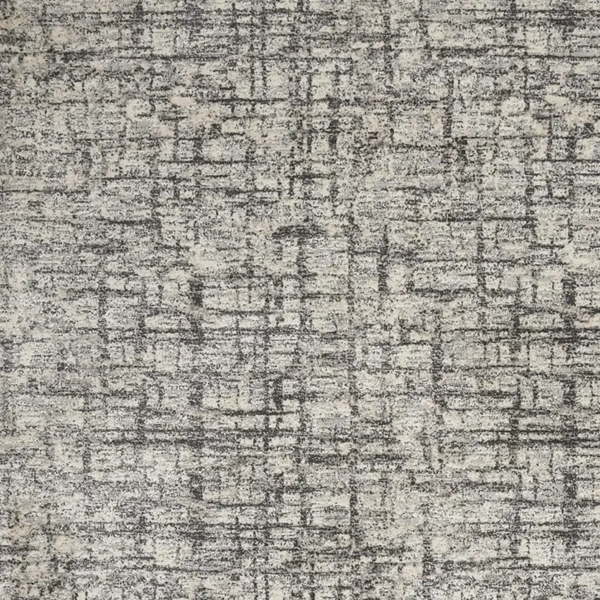 Gray Abstract Power Loom Area Rug Photo 3