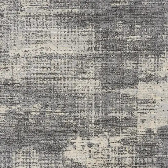 Gray Abstract Power Loom Area Rug Photo 8