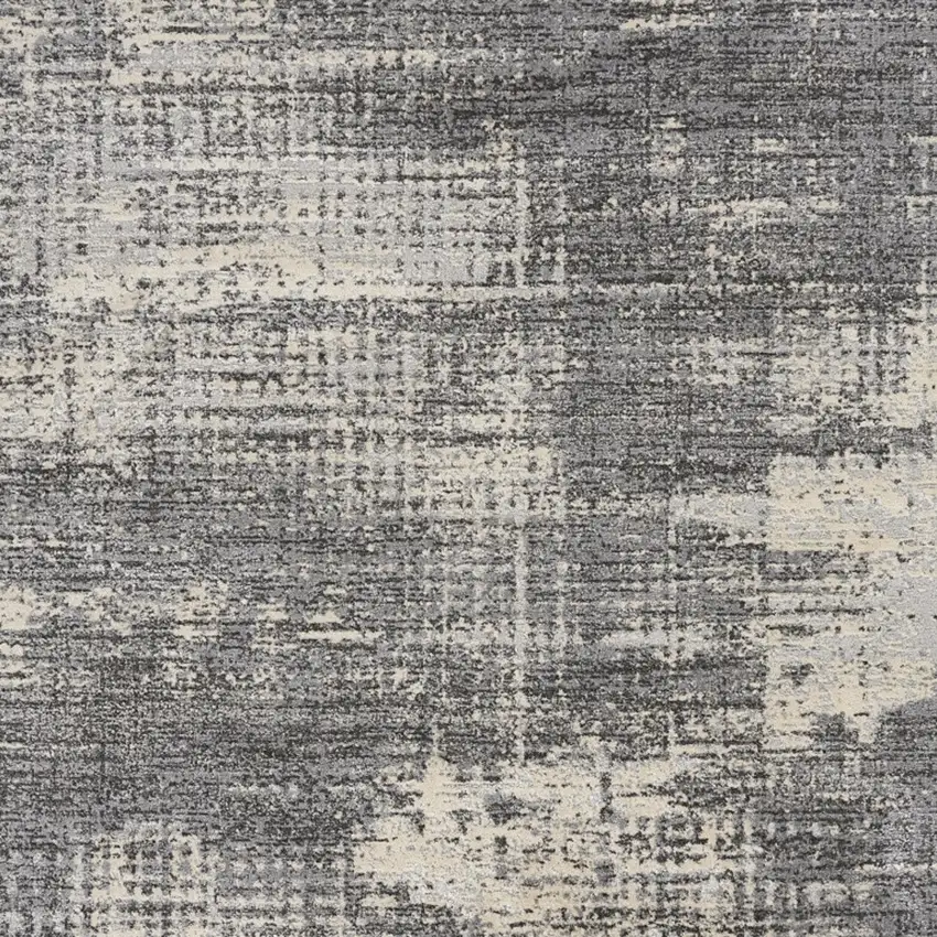 Gray Abstract Power Loom Area Rug Photo 8