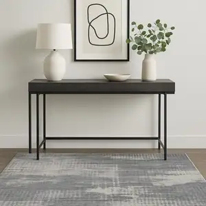 Photo of Gray Abstract Power Loom Area Rug