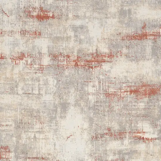 Gray Abstract Power Loom Area Rug Photo 5