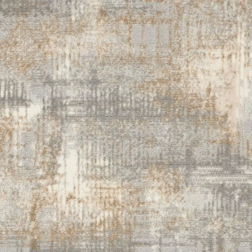 Gray Abstract Power Loom Area Rug Photo 3