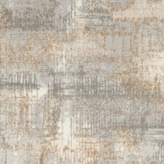 Gray Abstract Power Loom Area Rug Photo 8