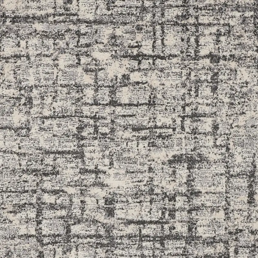 Gray Abstract Power Loom Area Rug Photo 7