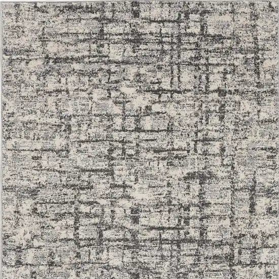 Gray Abstract Power Loom Area Rug Photo 8
